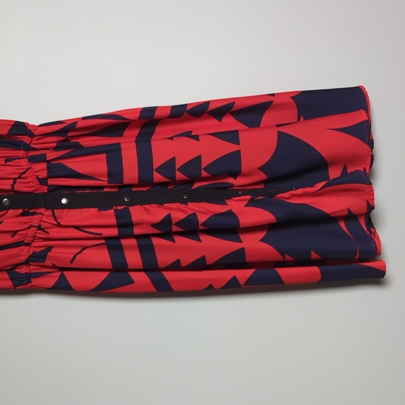 Cute navy and orange summer dress - Picture 4 of 14